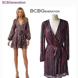 BCBGeneration Women's Long Sleeve Dress - Multi-color